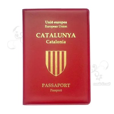Funda pasaporte catalán vista frontal