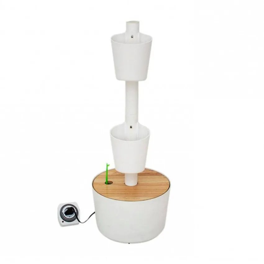 Jardín vertical Citysens blanco 2 macetas vista frontal