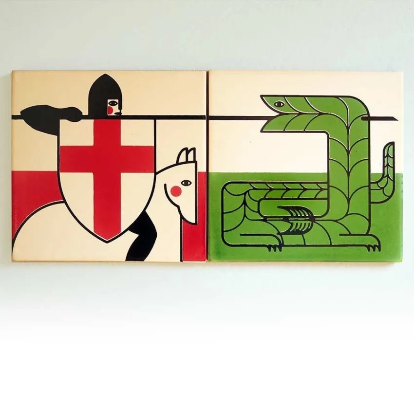 Mural ceràmic Sant Jordi