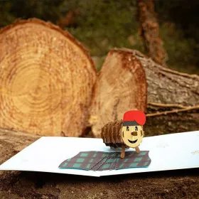 Postals 3D Nadal Tió tronc