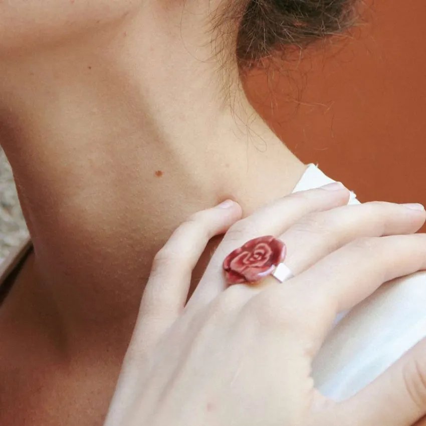 Anell Rosa de ceràmica