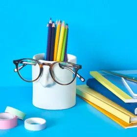 Pen holder & eyeglasses