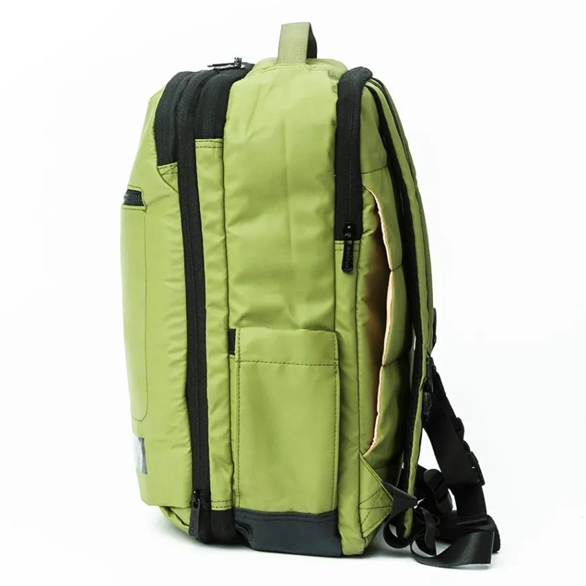 StiviBags green backpack opposite side view