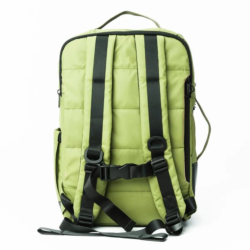 StiviBags Waterproof backpack green dorsal view