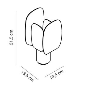 Ophelia is a table lamp with a unique, contemporary and bold design