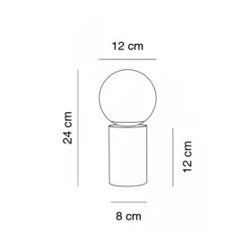 Tribeca USB es una innovadora lámpara de mesa portátil con batería.