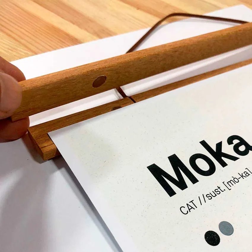 Cadre en bois magnétique - Design minimaliste avec une touche rétro