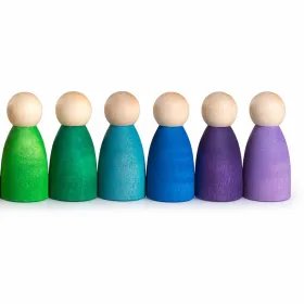 Grapat set of 12 Rainbow Nins, an invitation to imagination and symbolic play.