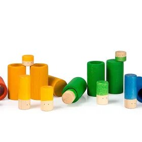 LO de Grapat: conjunto de 36 piezas en 6 colores vibrantes.