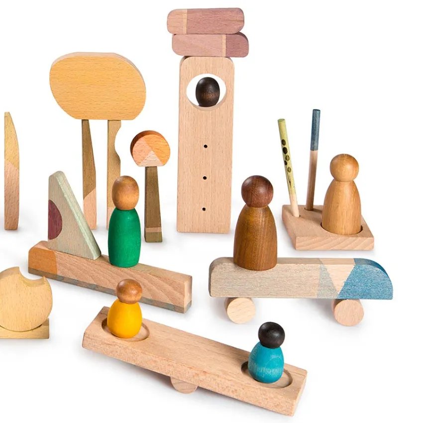 With the Happy Place set, children can imagine and create a unique, joyful city.