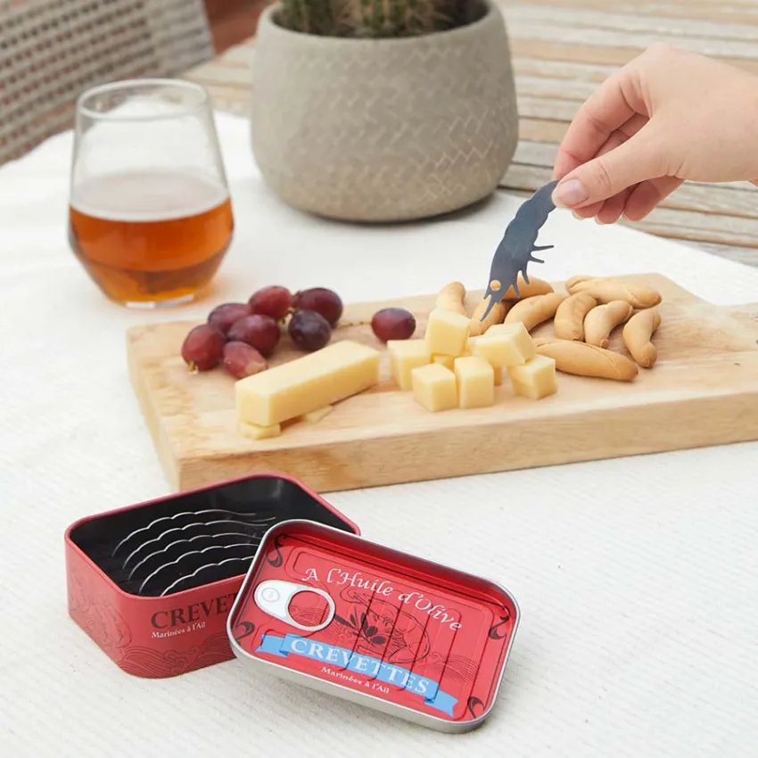 Crevettes aperitif forks set