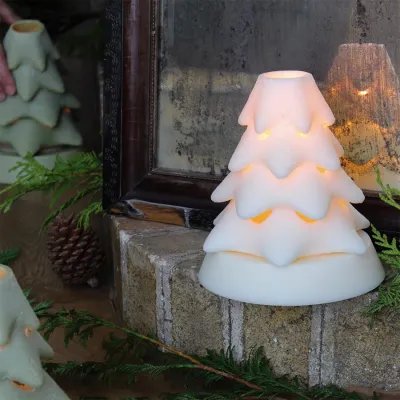 El Abeto de Navidad convertido en vela