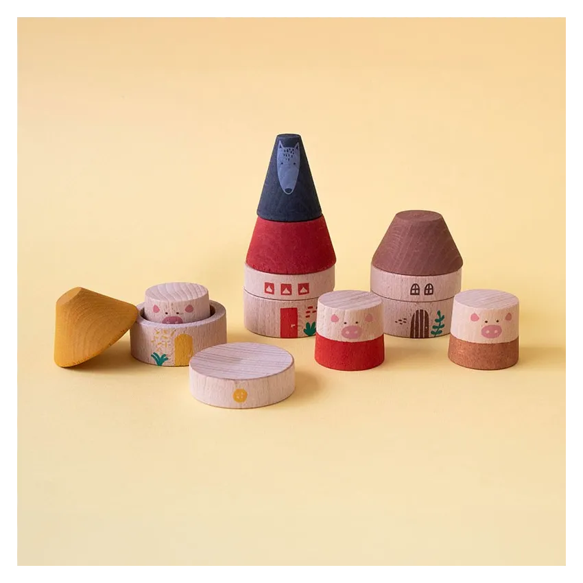 My Three Little Pigs: A Classic and Sustainable Wooden Toy for Kids