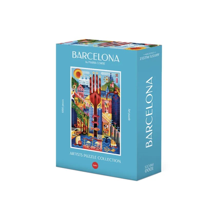 Barcelona Puzzle 1000 Pieces – Exclusive Illustration by Maria Corte