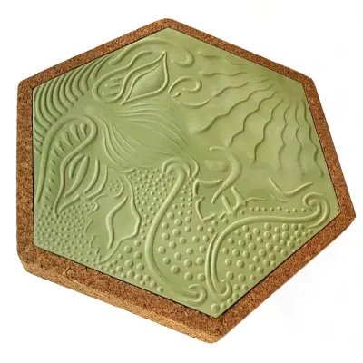 Gaudí Tile with Cork Frame – Modernist Design from Barcelona