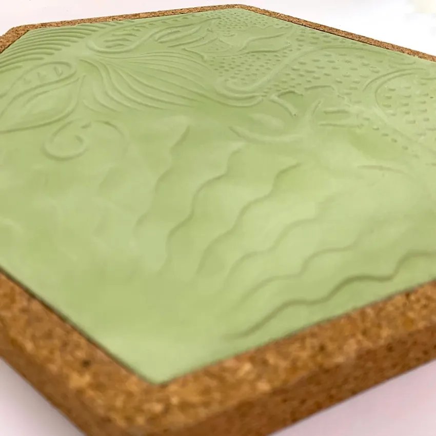 Gaudí Tile with Cork Frame – Modernist Design from Barcelona