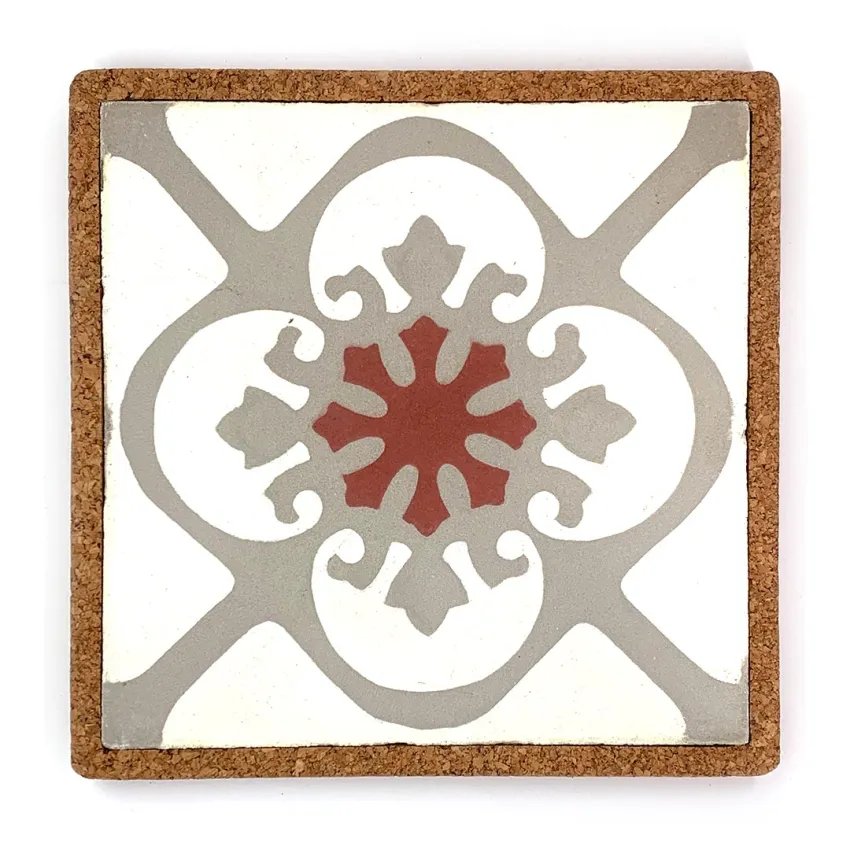 Baldosas hidráulicas modernistas con diseños geométricos, florales y simétricos. Fabricadas artesanalmente, ideales como salvama