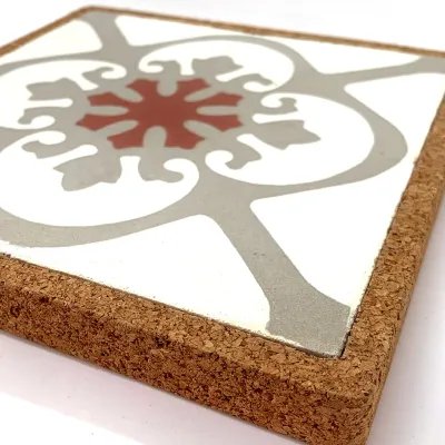 Baldosas hidráulicas modernistas con diseños geométricos, florales y simétricos. Fabricadas artesanalmente, ideales como salvama