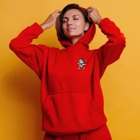Sudadera roja Patufet con capucha