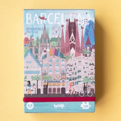 Puzzle Skyline Barcelona Reversible | Puzzle de la Ciudad de Barcelona