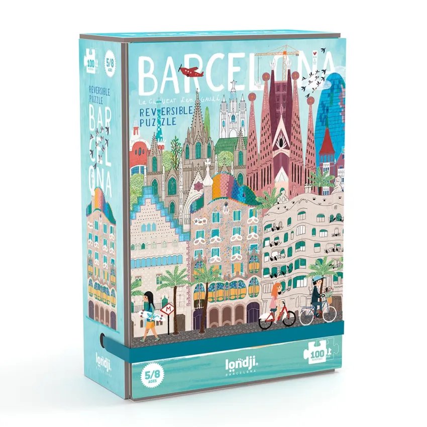 Puzzle Skyline Barcelone Réversible | Puzzle de la Ville de Barcelone