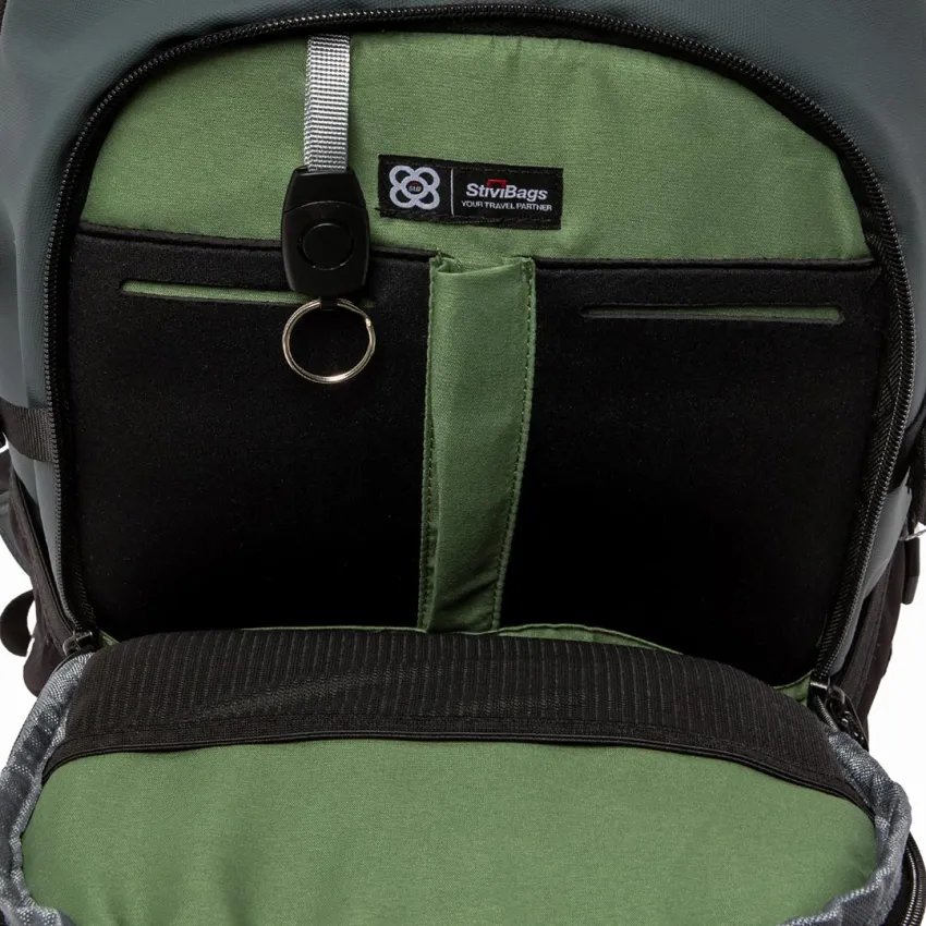 Mochila antirrobo Adventure negra bolsillos frontales