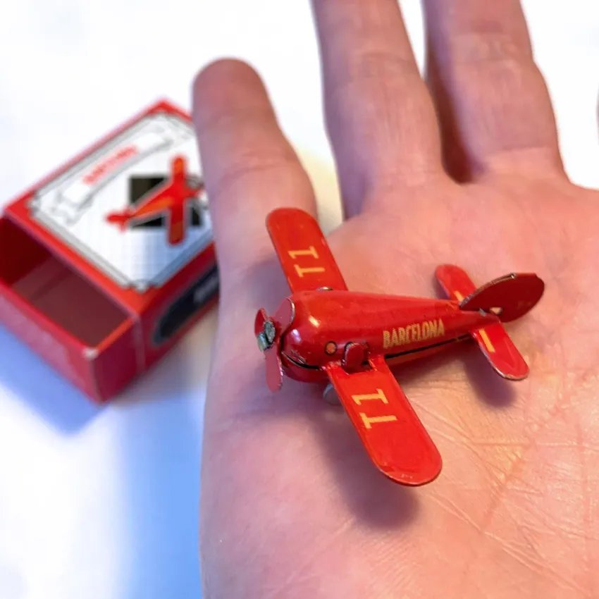 Mini Avió Tibidabo Barcelona – Miniatura de Llauna Col·leccionista