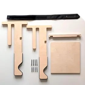 LA VOLTA wall-mounted bike rack with shelf and accessory hooks