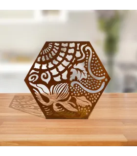 Panot Gaudí en metal oxidado – Diseño icónico de Barcelona