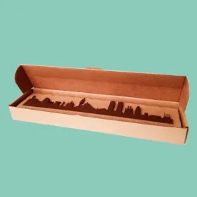Skylines de ciudades del mundo en metal oxidado – Oniricat