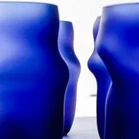 LYQUID – 4 handcrafted recycled glass tumblers