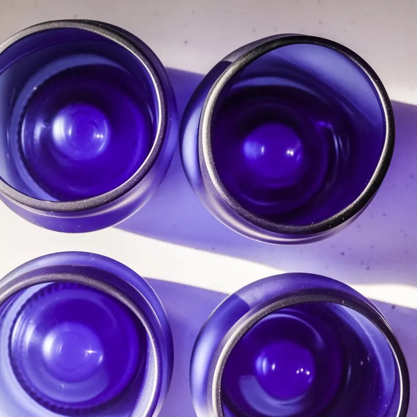 LYQUID – 4 verres artisanaux en verre recyclé