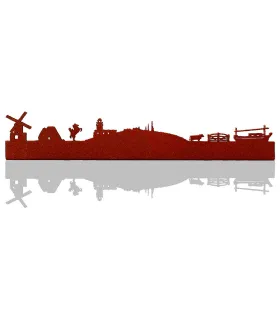 Skylines de Formentera, Menorca i Eivissa en metall – Disseny mediterrani