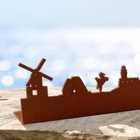 Skylines de Formentera, Minorque et Ibiza en métal – Design méditerranéen