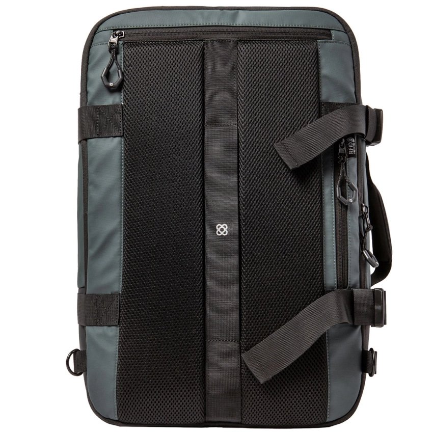 Adventure Eco Max backpack, anthracite grey, back view, hidden handles