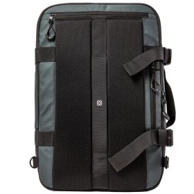 Adventure Eco Max backpack, anthracite grey, back view, hidden handles