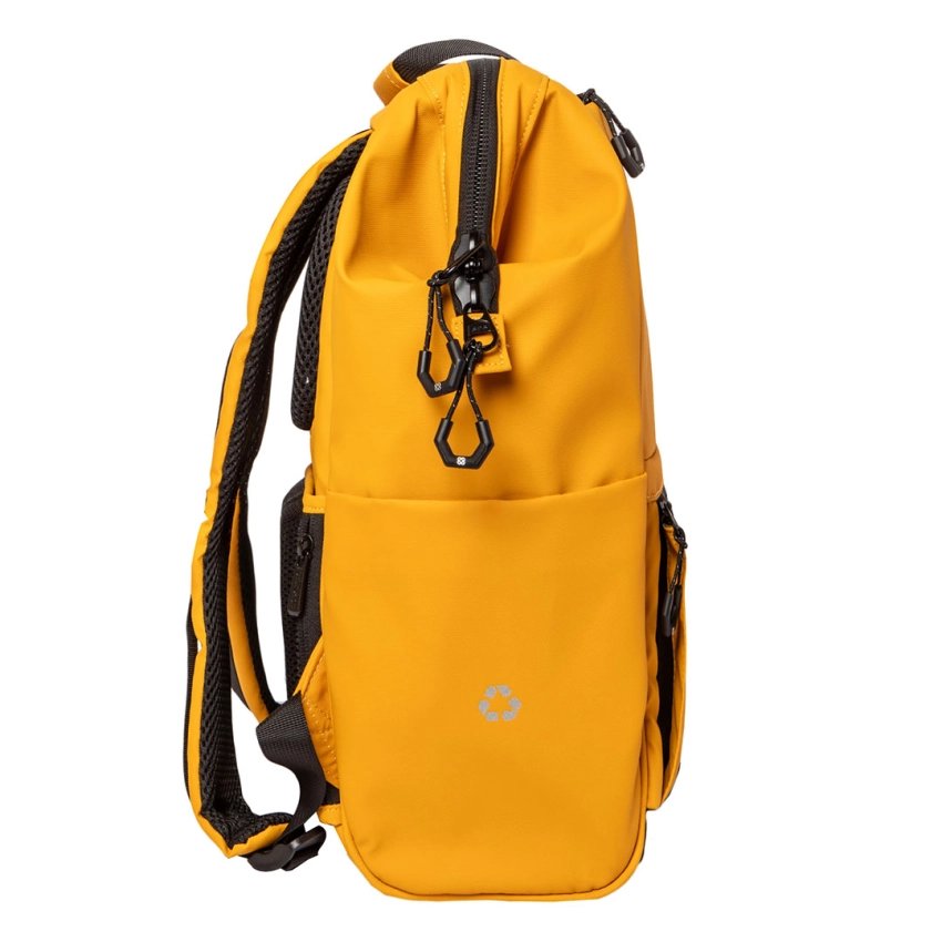 Mochila Adventure Eco Urban amarilla vista lateral