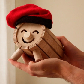 Tió de Nadal de fusta