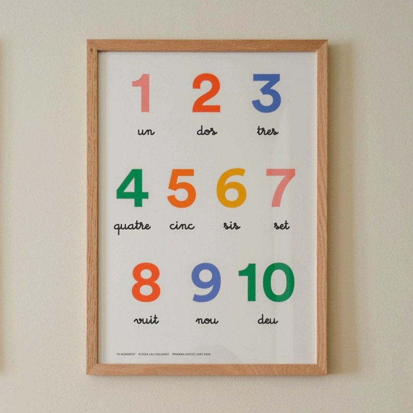 Póster educativo “10 Números” – Aprender jugando