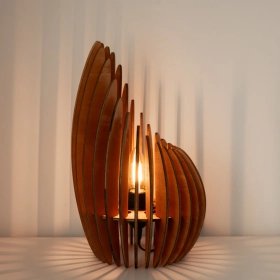 Nazaré curved wood lamp – handcrafted in Barcelona