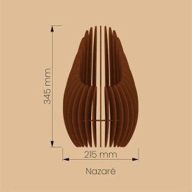 Làmpada Nazaré de fusta corbada – artesania de Barcelona