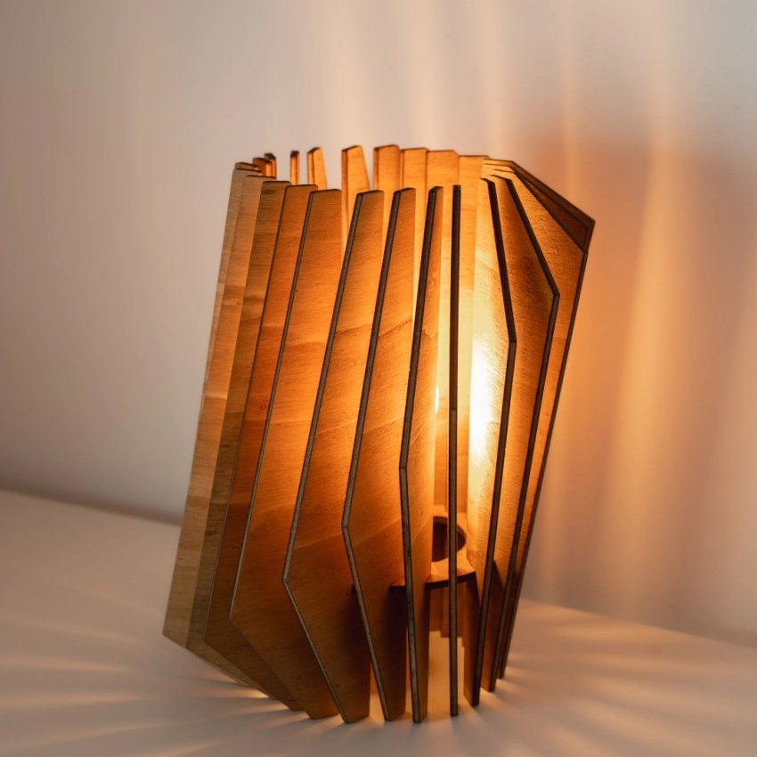 Industrial Wooden Lamp – Handcrafted in Barcelona