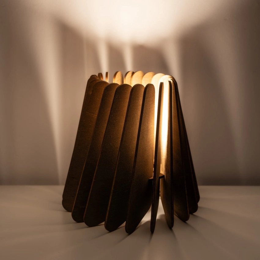 Truncated Wooden Lamp – Handcrafted in Barcelona