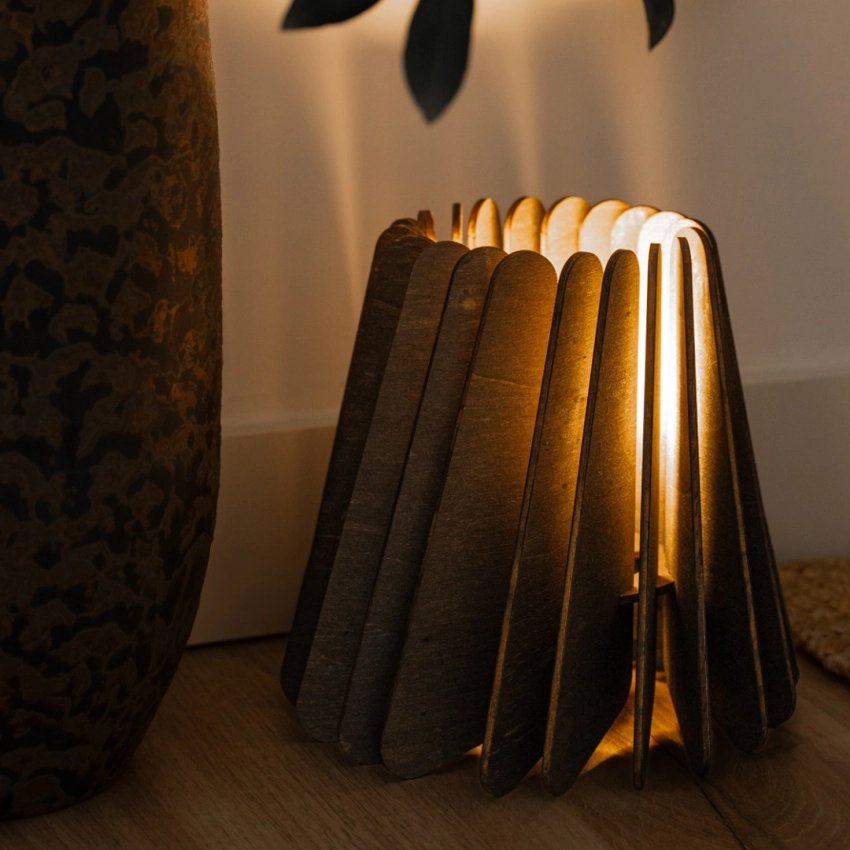 Lámpara Truncada de madera – Artesanía de Barcelona