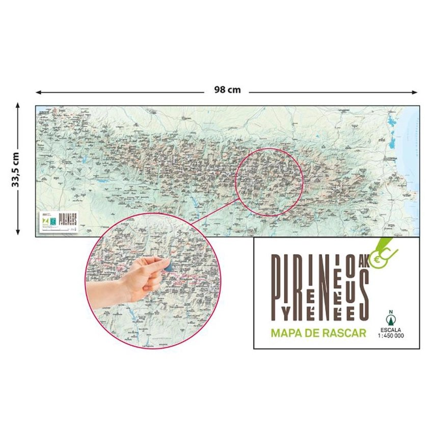 Mapa para rascar de los Pirineos – Editorial Alpina