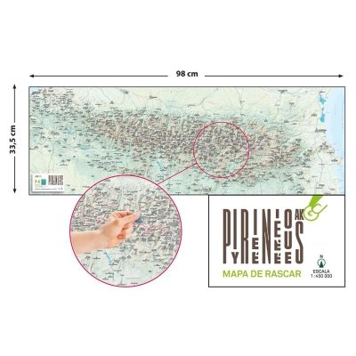 Mapa de rascar dels Pirineus – Editorial Alpina