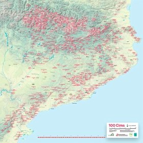 Scratch Map of the 100 Peaks – Editorial Alpina & FEEC