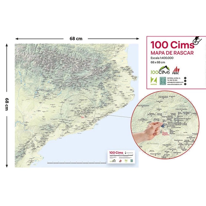 Carte à gratter 100 Cims – Editorial Alpina & FEEC