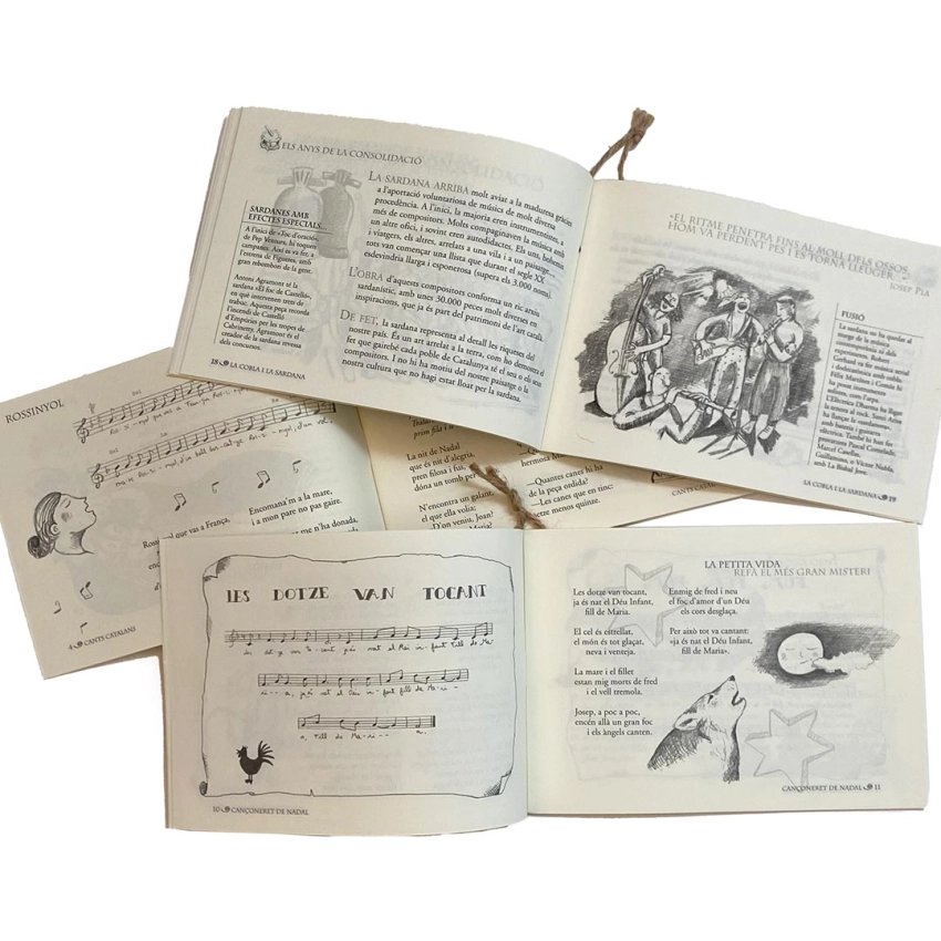 Lot de 3 livres de chants catalans et chants de Noël