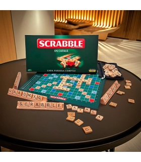 Catalan Scrabble – Classic word game with wooden tilesn Catalán – Juego clásico de palabras con fichas de madera